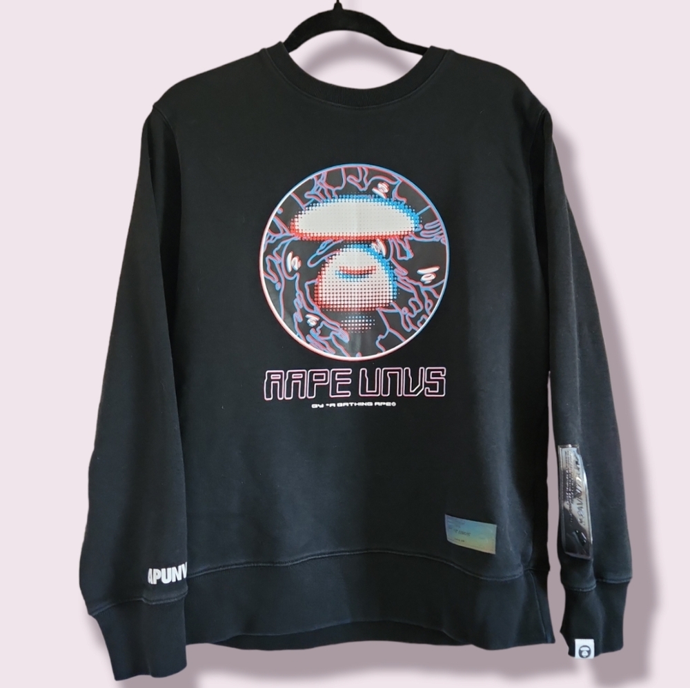 AAPE Bathing Aape Bape Holographic Sweater Sweatshirt.